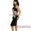 Amazing Graphic Print Black Midi designer one piece dress western