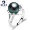 Natural Sea Water Tahitian Vintage Pearl Engagement Rings
