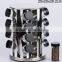 TW1031 16pcs glass spice jar set with stainless steel stand