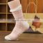 ladies floral jacquard socks with small white lace bow sweet and elegant style