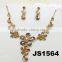beautiful glitter colorful crystal diamond necklace jewelry set
