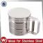 250G Stainless Steel Spring Handle Flour Sifter with Lid