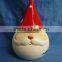 Snow man figure white ceramic christmas cookie jar