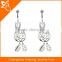 BR01716 crystal belly button rings , dangle dream catcher belly ring