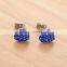 Korean Style Colorful Full of Diamond Stainless Steel Earrings