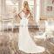 VDN12 Classic Lace Appliqued Belt Bridal Weding Party Gown 2016 Full Length Two Piece Cheap Chiffon Wedding Dresses Beach