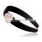 Hairbands Black Velvet Material with Crystal Round Shaped Hairbands