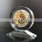 Round shaped crystal desktop clock