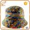 Straw printing minion yellow customized bucket hats wholesale