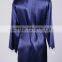 Blue Lace Silk Sleepwear bathrobe Gown Sets
