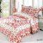 3-Piece Coverlet and Shams Set King Bedspreads Cotton Flroal Printing