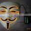 EL WIRE V for Vendetta Mask Party Mask / EL light halloween mask / EL wire V For Vendetta Mask