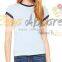 Zegaapparel Good Quality Women T Shirts 100% Ringer Cotton T-Shirts