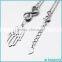 New Fashion Personality 925 Pure Silver Number 8 Palm-shaped Pendant Necklace Women Chain Necklaces