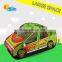 Kids Pop-up Play Tent Children Cartoon Sports Car tent Kids Adventure Station(Green)