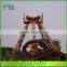 Young people welcome thrilling exciting amusement big pendulum rides in amusement parks
