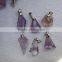 Wholesale amethyst crystal Pendant with stainless steel