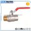 ART.1017 1/2" 3/4" 1" fan coil unit brass ball valve with forged sand blast manual power control valve plating PPR pipe fitting