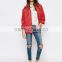 Daijun oem best quality windproof red jeans jacket women