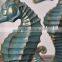 handmade mass production cute blue sea horse bookend