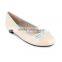 Footwear ladies women pump shoes patent PU upper flat ballerinas