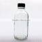 4oz Clear Large Aroma Boston Round Glass Bottle