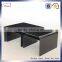 Fashion Design Special Shape All Glass Black Coffee Table Glass Top