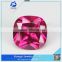 heat-resistant cushion shape checkerboard cut artificial loose re ruby stone