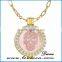 Dubai gold plating fashion jewelry wholesale crystal skull pendant necklace