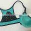 2016 Most Fashion V Shape Underwear Girls Sports Front Closure Bra With Black Lace