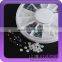 Nail flat rhinestone black and crystal AB color