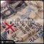 Retro UK Style Flag Printing Silk Scarf