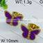 Fashion Hot butterfly style golden earing wholesale