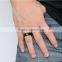 KSF IP Black Plated Titanium Wedding Ring With AAA Cubic Zirconia Matte Finished