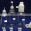 ISO8317 certificated plastic e liquid bottles, empty e liquid dropper bottles