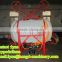 Agricultural tractor boom sprayer with plastic hopper