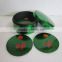 Roudn lacquer coasters with handpainted patterin best selling