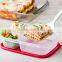 3-compartment Plasic Food Storage Lunch Box Container for Kids,Kids Plastic Lunch Box