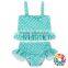 2017 summer baby girl clothing set new design adorable donuts ruffled two pieces swimsuit
