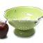 colorful galvanized metal fruit colander
