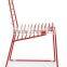 garden iron relax chair, Linear Side Chair, steel wire chair