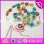 2015 New arrival cheap kids fishing game toy,Colorful children fishing pole toy,Christmas gift wooden string fishing toy W01A084
