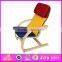 Colorful and cheap wooden relax chair,comfortable and stable wooden chair toy,wooden relax chair toy W08F039