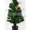 Artificial plastic mini led fiber optic pvc christmas tree ornament for home decoration lighted pine needle trees festival