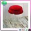 Portable Acrylic Red Cushion Kids Stool Reading Room Plexiglass Legs Stool Round Ottomans For Home