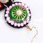 Bohemian design handmade colorful pompon charm earrings jewelry