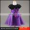 MGOO New Arrival Cheap Price Orangza Red Flowers Girl Dress Bow Shinning Baby Dancing Dress MGT027-2