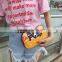 2017 children girl dress shoulder nag hamburger cat cartoon pattern fashion bag