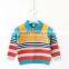 Baby stripe sweater fashion turn down collar children products