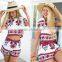 SEXY BACKLESS FLORAL JUMPSUITS FOR LADIES SHORTS